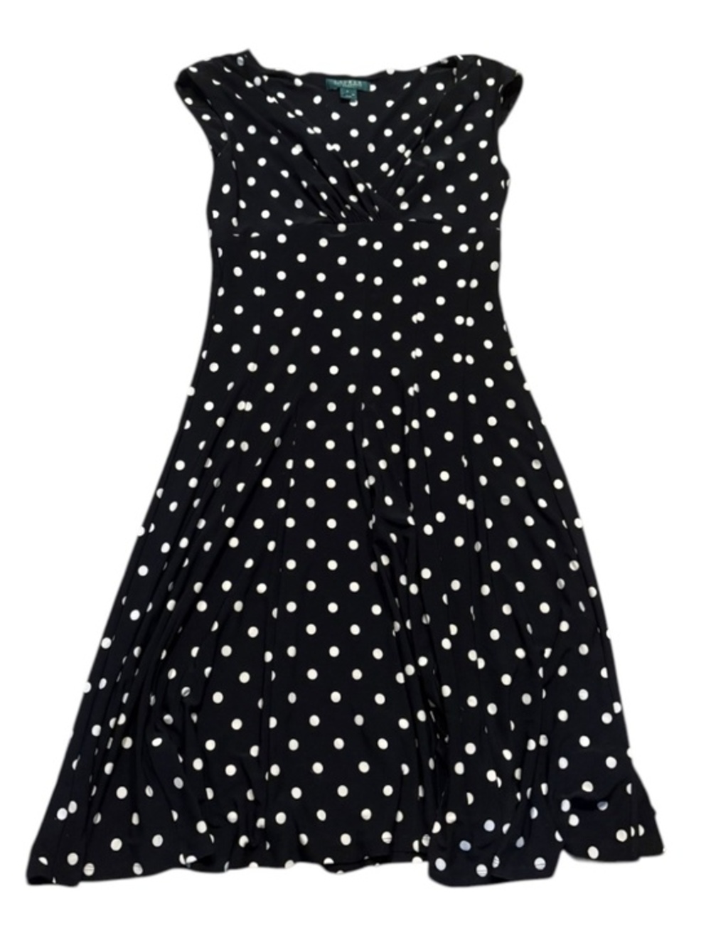 Lauren Ralph Lauren black white polka dot dress